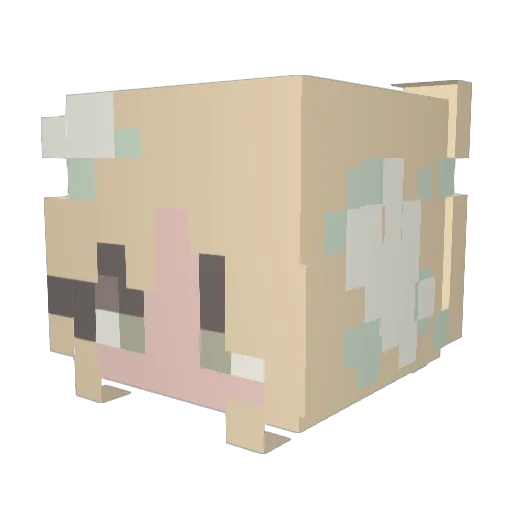 Kdegonia Minecraft avatar head, 3D render