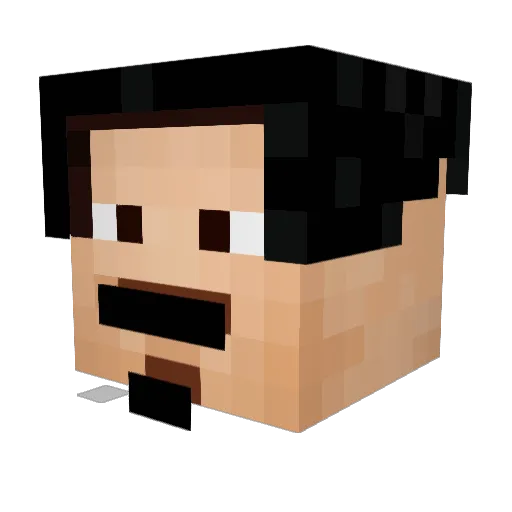 Kdek_YT Minecraft avatar head, 3D render