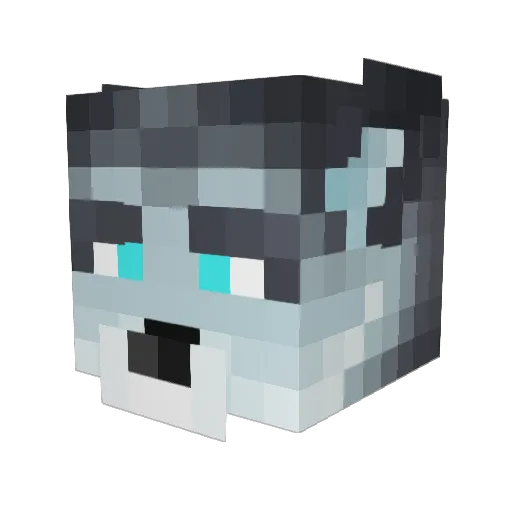 Kdender Minecraft avatar head, 3D render