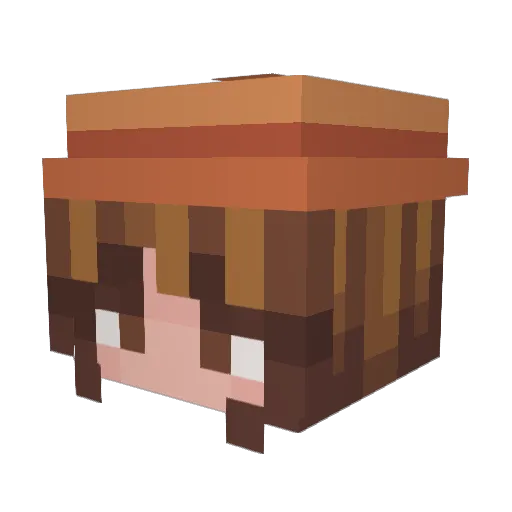 Kdeny Minecraft avatar head, 3D render