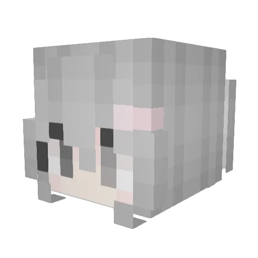 Kdet Minecraft avatar head, 3D render