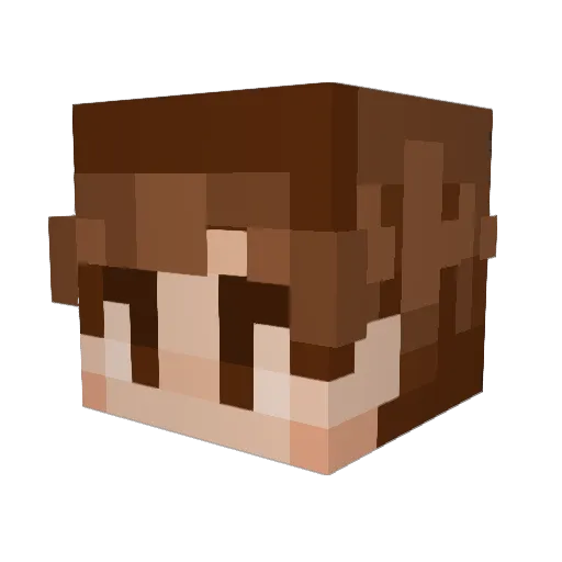 Kdolman Minecraft avatar head, 3D render