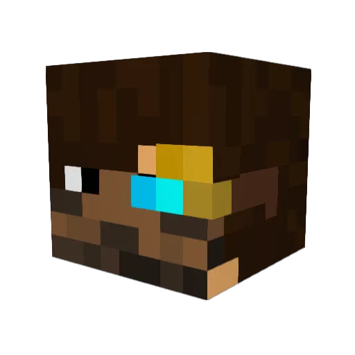 Kdongitty Minecraft avatar head, 3D render