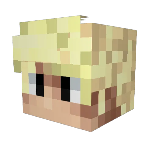 Ke1s3n Minecraft avatar head, 3D render