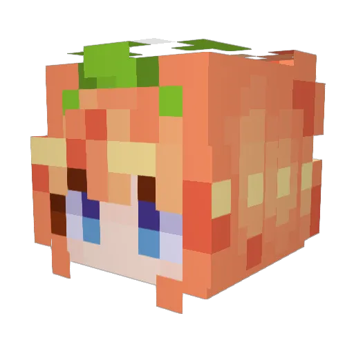 Ke4bod Minecraft avatar head, 3D render