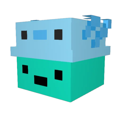 KeNe_ Minecraft avatar head, 3D render
