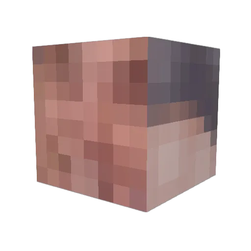 KeQing_1145 Minecraft avatar head, 3D render