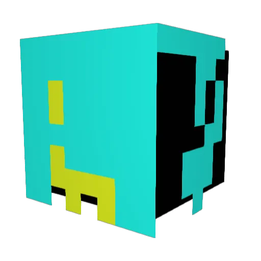 KeRanBin Minecraft avatar head, 3D render