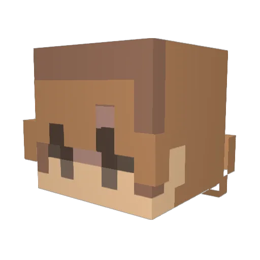 KeV1n94 Minecraft avatar head, 3D render
