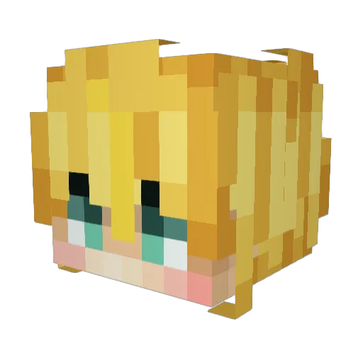 KeViNaX Minecraft avatar head, 3D render