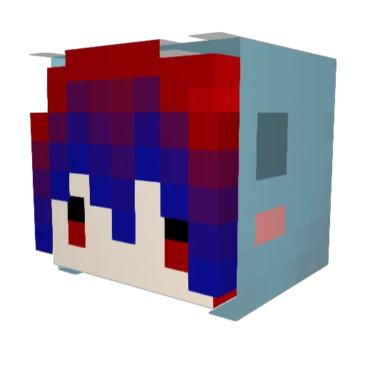 KeYuMi_ Minecraft avatar head, 3D render