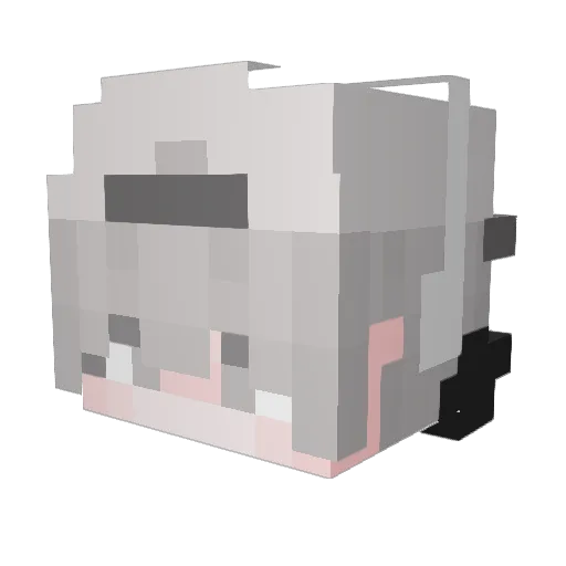 Ke_No_ Minecraft avatar head, 3D render