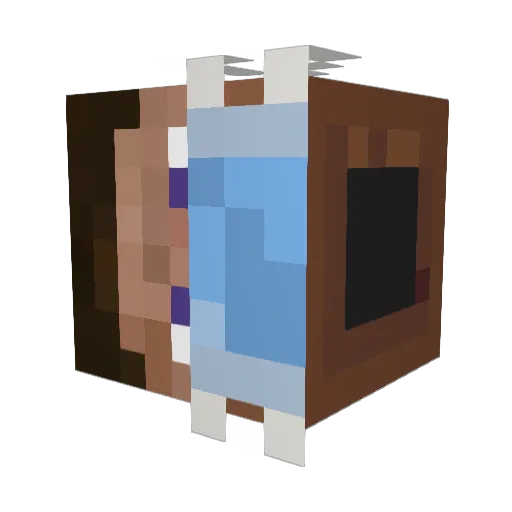 Keabdel Minecraft avatar head, 3D render