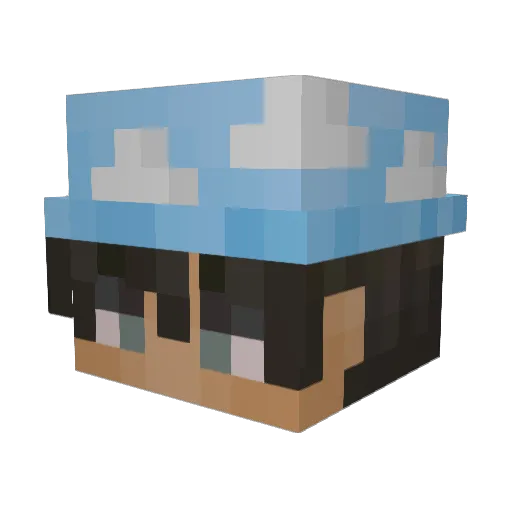 Keadan Minecraft avatar head, 3D render