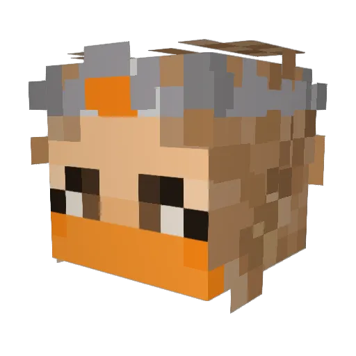 Keakade Minecraft avatar head, 3D render