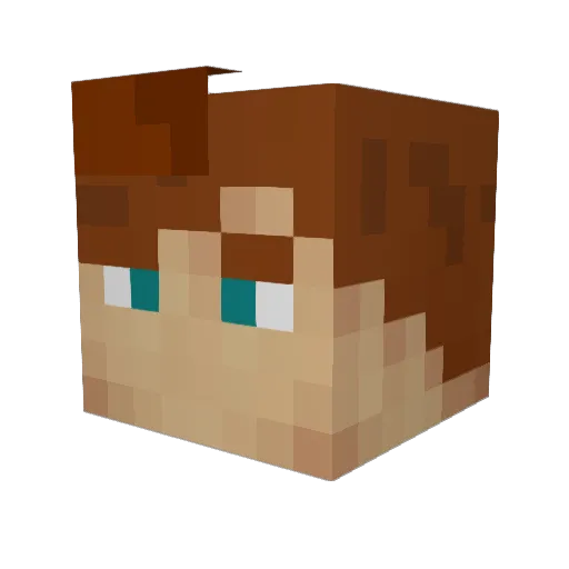 Keaney Minecraft avatar head, 3D render