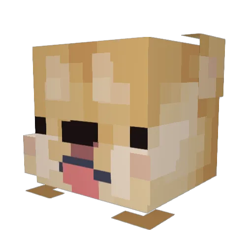 Keannana Minecraft avatar head, 3D render