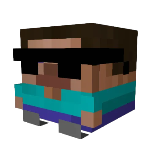 Keanunoel Minecraft avatar head, 3D render