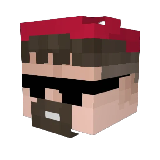 KeapRoofs Minecraft avatar head, 3D render