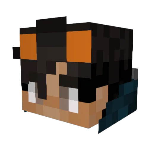 Keasby_ Minecraft avatar head, 3D render
