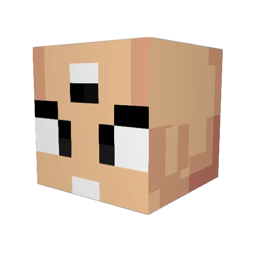 KeasonJames Minecraft avatar head, 3D render