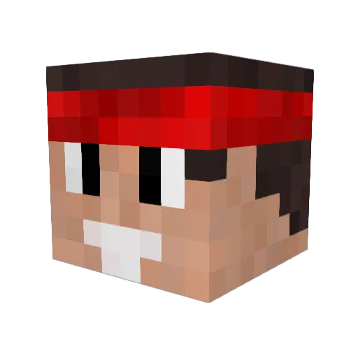 Keatco Minecraft avatar head, 3D render