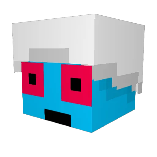 Keaton37 Minecraft avatar head, 3D render