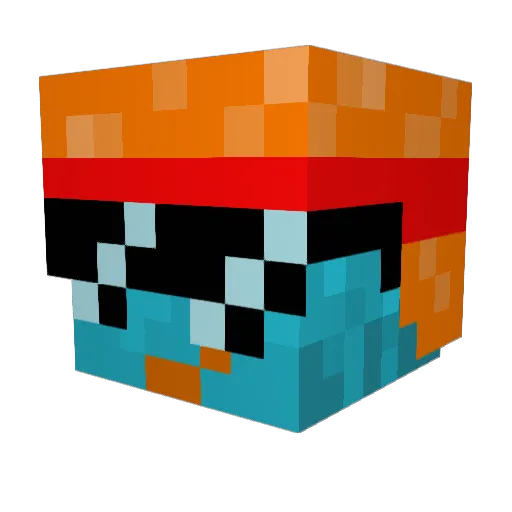 KeatonGW Minecraft avatar head, 3D render