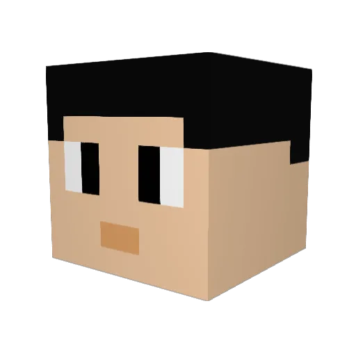 Keatonkx Minecraft avatar head, 3D render