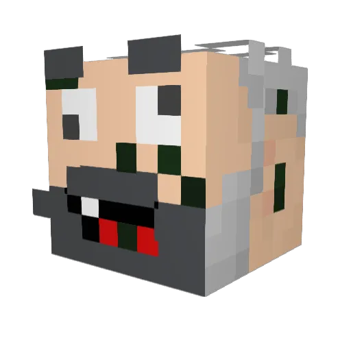 Keaun Minecraft avatar head, 3D render