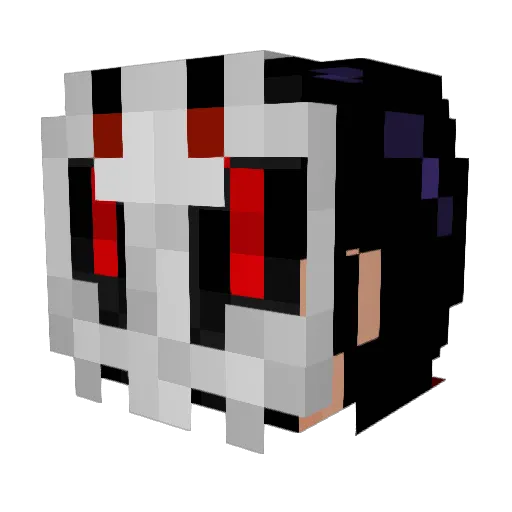 Keaxus Minecraft avatar head, 3D render