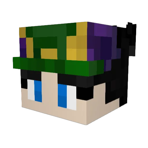 Keayros Minecraft avatar head, 3D render