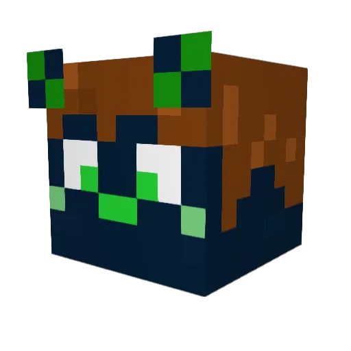 KebaTheFoxxo Minecraft avatar head, 3D render