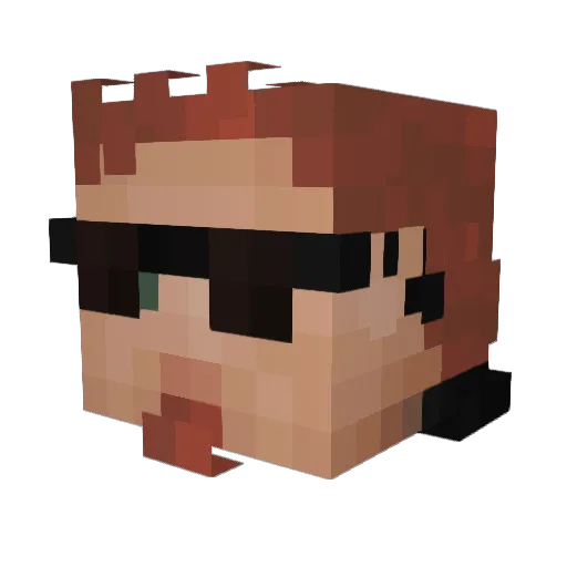 Kebab0611 Minecraft avatar head, 3D render