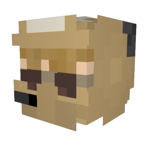 KebabSmallman Minecraft avatar head, 3D render