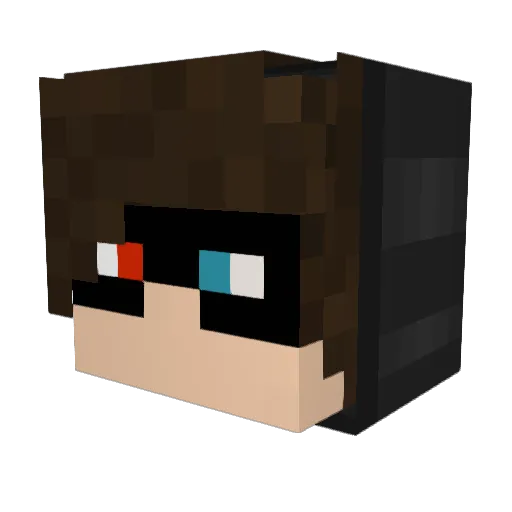 Kebabburken Minecraft avatar head, 3D render