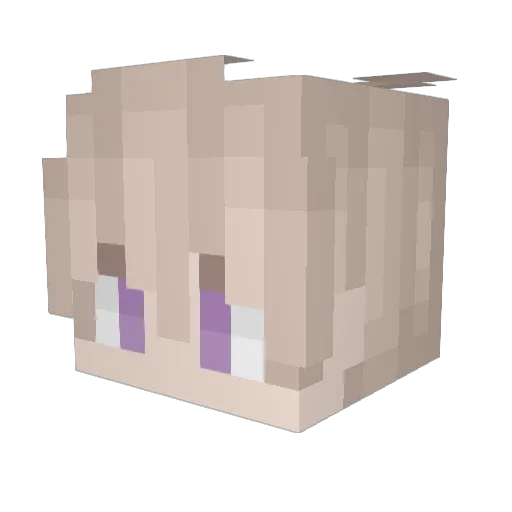 Kebebo Minecraft avatar head, 3D render