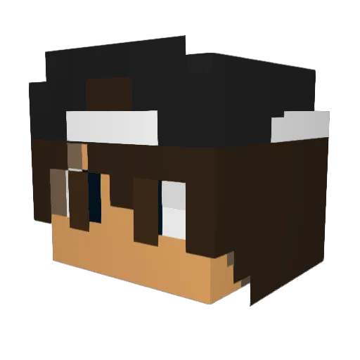 Kebonntheboi Minecraft avatar head, 3D render