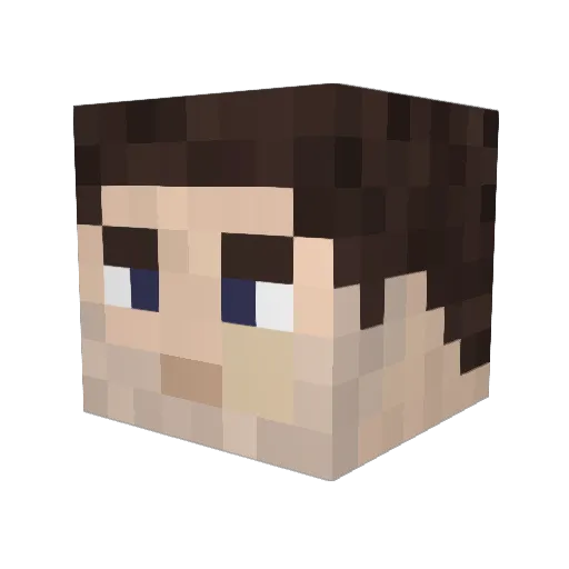 Kebule71 Minecraft avatar head, 3D render