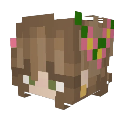Kecho28 Minecraft avatar head, 3D render