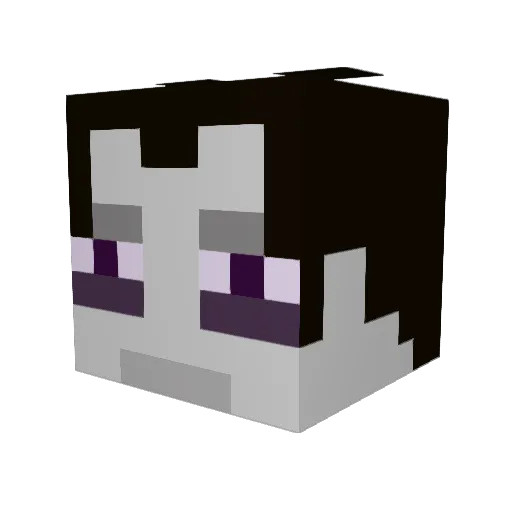Kechro Minecraft avatar head, 3D render