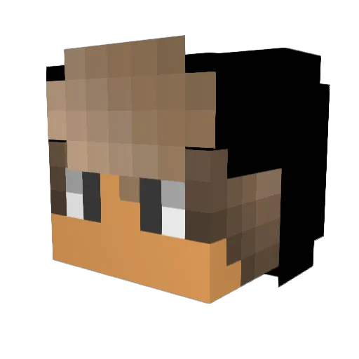 Kechuu Minecraft avatar head, 3D render