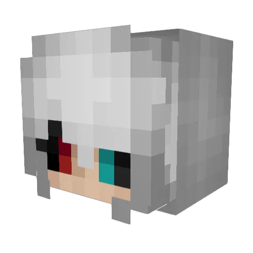 KeckZAventador Minecraft avatar head, 3D render