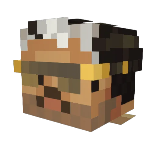 KeckerOrk Minecraft avatar head, 3D render