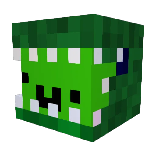 KeckoSaurusRex Minecraft avatar head, 3D render