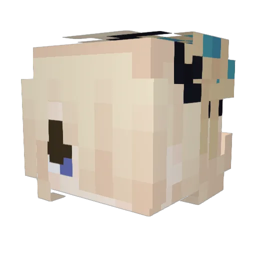 KedaruiAashi Minecraft avatar head, 3D render