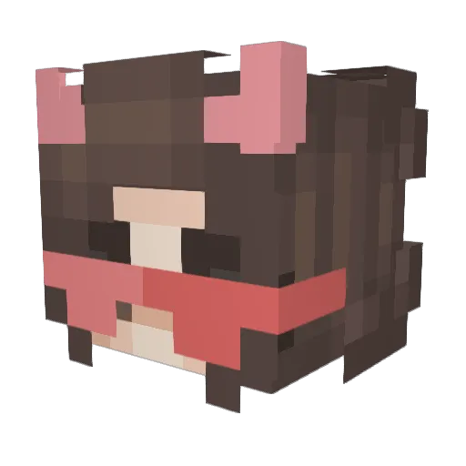 Kedasi Minecraft avatar head, 3D render