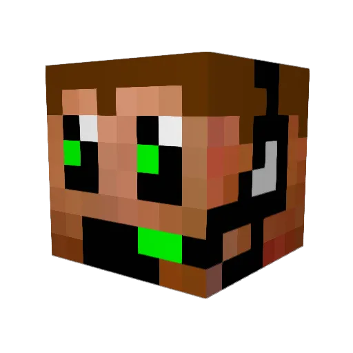 Keddowitch Minecraft avatar head, 3D render