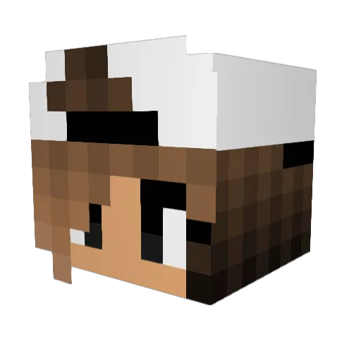 Kedealla Minecraft avatar head, 3D render
