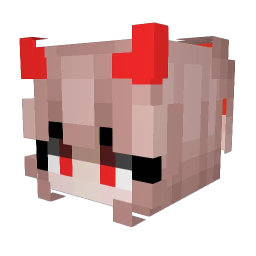 Kediana Minecraft avatar head, 3D render